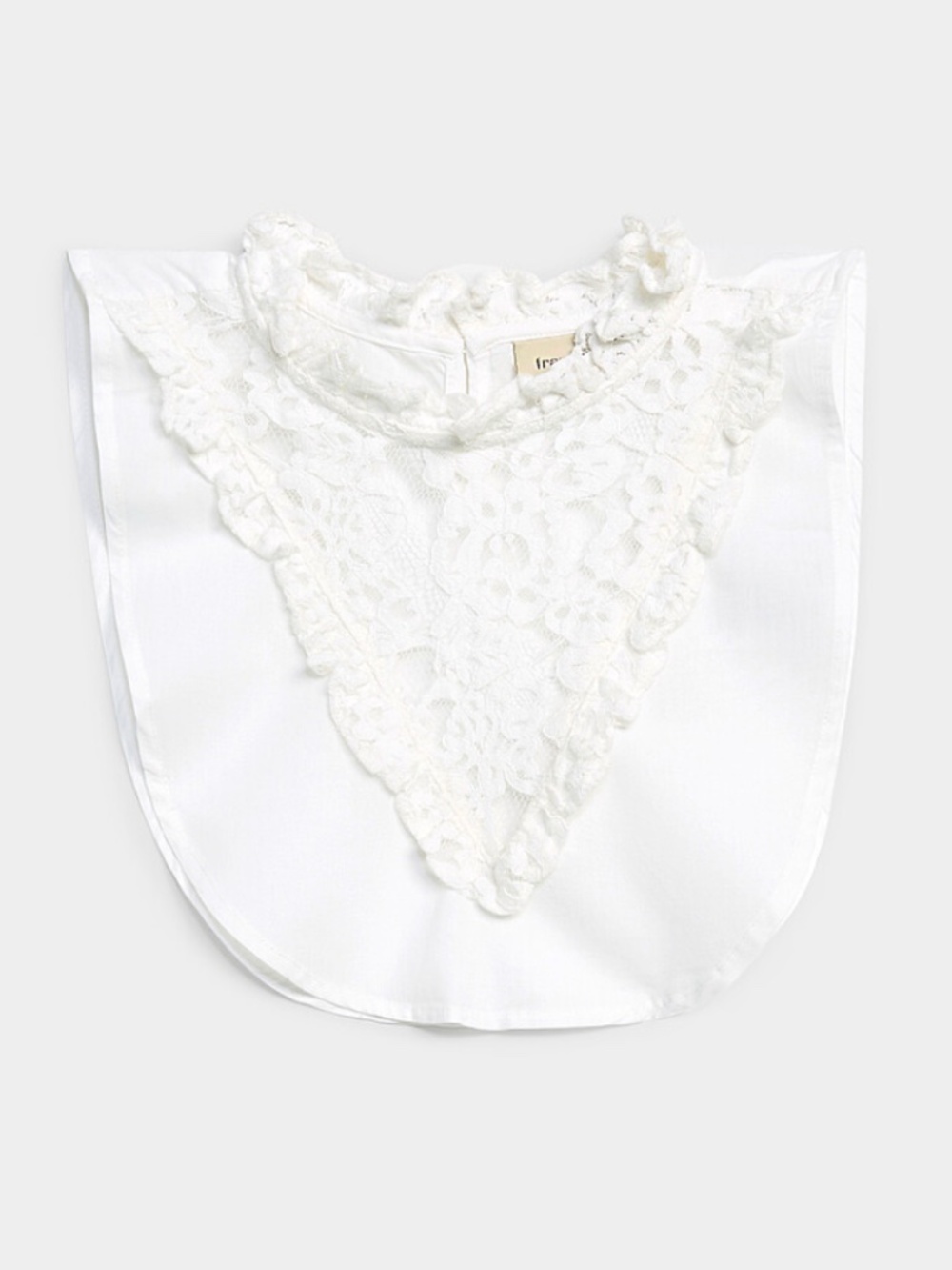 Fransa boho white high neck ruffled lace faux collar NWT